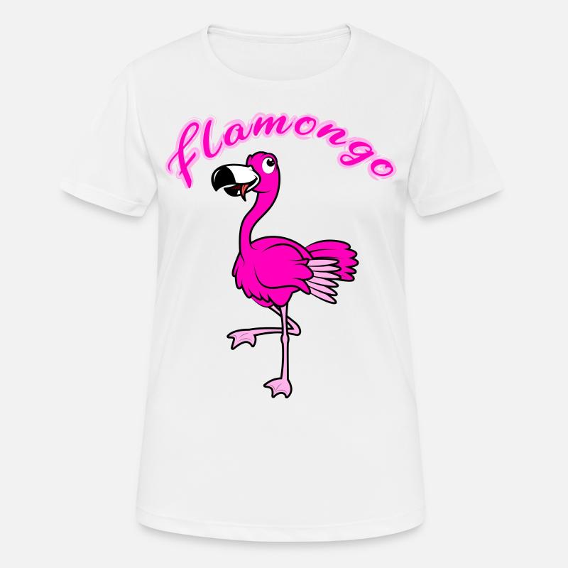 flamongo - Women's Breathable T-Shirt - white