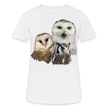 Rapaces nocturnes - T-shirt respirant Femme - blanc - Devant - AI Model Female 172 dark (172cm)