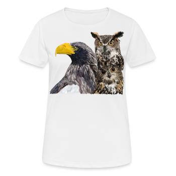Oiseaux de proie - T-shirt respirant Femme - blanc - Devant - AI Model Female 172 dark (172cm)