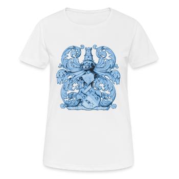 Mittelalter Dekor Wappen Heraldik, Ritterrüstung - Frauen T-Shirt atmungsaktiv - Weiß - Vorne - AI Model Female 172 dark (172cm)