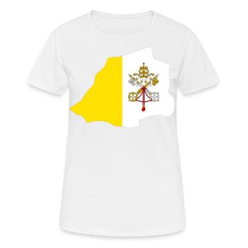 Vatican City Flag Map Flag - Women's Breathable T-Shirt - white - Front - AI Model Female 172 dark (172cm)