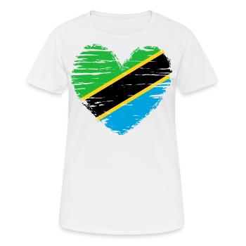 Drapeau drapeau de la Tanzanie drapeau - T-shirt respirant Femme - blanc - Devant - AI Model Female 172 dark (172cm)