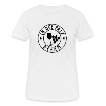 In der Palz dehäm - Frauen T-Shirt atmungsaktiv - Weiß - Vorne - AI Model Female 172 dark (172cm)