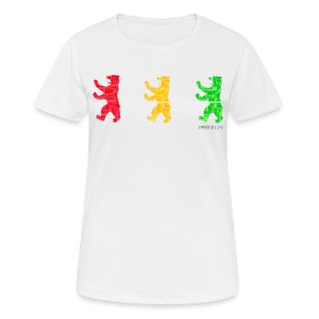 I Love Berlin - Berliner Bär - Bär Man Ampel - Women's Breathable T-Shirt - white - Front - AI Model Female 172 dark (172cm)