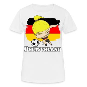Allemagne Football féminin Femme Mädche - T-shirt respirant Femme - blanc - Devant - AI Model Female 172 dark (172cm)
