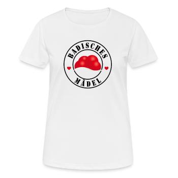 Badisches Mädel - Frauen T-Shirt atmungsaktiv - Weiß - Vorne - AI Model Female 172 dark (172cm)