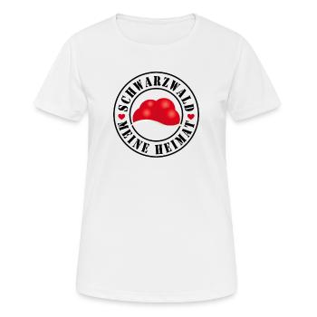 Meine Heimat Schwarzwald - Frauen T-Shirt atmungsaktiv - Weiß - Vorne - AI Model Female 172 dark (172cm)