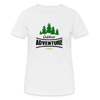 Outdoor adventure Norway - T-shirt respirant Femme - blanc - Devant - AI Model Female 172 dark (172cm)