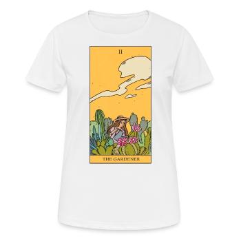 Garden Gardener magical tarot card gift idea - Women's Breathable T-Shirt - white - Front - AI Model Female 172 dark (172cm)