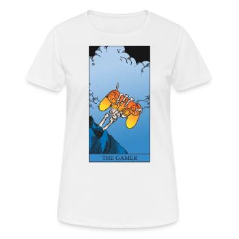 Gamer Tarot carte cool Gaming Gothic Design - T-shirt respirant Femme - blanc - Devant - AI Model Female 172 dark (172cm)