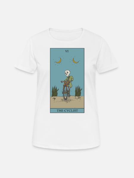 Bicycle Cyclist Tarot Card Protection Symbol - Women's Breathable T-Shirt - white