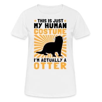 C’est ma loutre costume de loutre loutre de loutre - T-shirt respirant Femme - blanc - Devant - AI Model Female 172 dark (172cm)