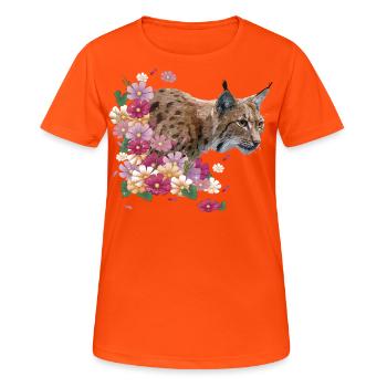 Lynx - Women's Breathable T-Shirt - neon orange - Front - AI Model Female 172 dark (172cm)