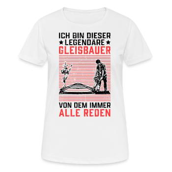 Legendärer Gleisbauer Gleisbau Weichenmechaniker - Frauen T-Shirt atmungsaktiv - Weiß - Vorne - AI Model Female 172 dark (172cm)