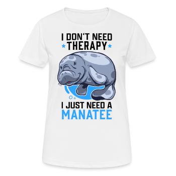 Manatee no therapy Manatee Marine mammal Manatee - Women's Breathable T-Shirt - white - Front - AI Model Female 172 dark (172cm)