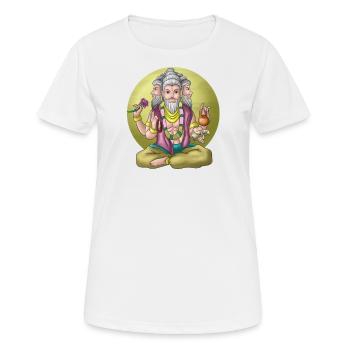 Inde Indian Hindu Pride Brahma Dieu I Cadeau - T-shirt respirant Femme - blanc - Devant - AI Model Female 172 dark (172cm)