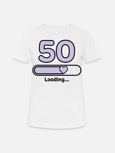 50 anni - Maglietta da donna traspirante - bianco