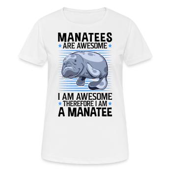 Seekühe sind fantastisch Meeressäuger Seekuh - Frauen T-Shirt atmungsaktiv - Weiß - Vorne - AI Model Female 172 dark (172cm)