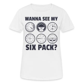 Flugzeug Pilot Fliegen Steuer Cockpit I Geschenk - Frauen T-Shirt atmungsaktiv - Weiß - Vorne - AI Model Female 172 dark (172cm)