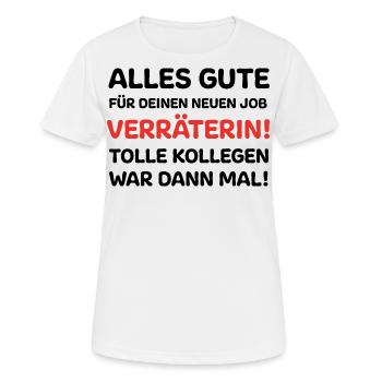 Abschied Abschiedsgeschenk Geschenkidee - Frauen T-Shirt atmungsaktiv - Weiß - Vorne - AI Model Female 172 dark (172cm)