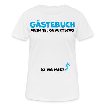 18 Jahre Gästebuch Glückwunsch Geburtstag - Frauen T-Shirt atmungsaktiv - Weiß - Vorne - AI Model Female 172 dark (172cm)