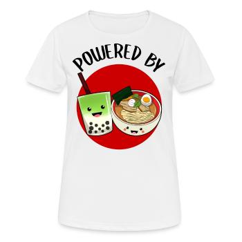 Asiatique Japonais Ramen Matcha Tea I Cadeau - T-shirt respirant Femme - blanc - Devant - AI Model Female 172 dark (172cm)
