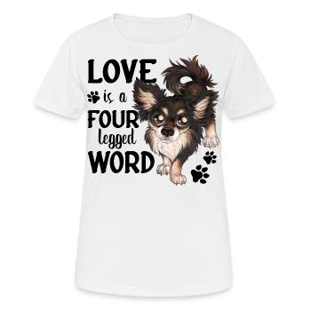 Chihuahua Liebe Vierbeiner Geschenk Hundehalter - Frauen T-Shirt atmungsaktiv - Weiß - Vorne - AI Model Female 172 dark (172cm)