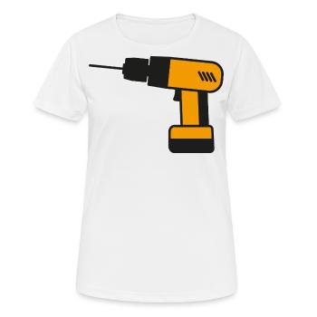 Akkuschrauber Werkzeuge Handwerker - Frauen T-Shirt atmungsaktiv - Weiß - Vorne - AI Model Female 172 dark (172cm)