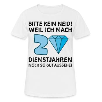 Dienstjubiläum 20 Jahre Firmenjubiläum Geschenk - Frauen T-Shirt atmungsaktiv - Weiß - Vorne - AI Model Female 172 dark (172cm)