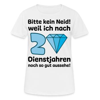 Dienstjubiläum 20 Jahre Firmenjubiläum Geschenk - Frauen T-Shirt atmungsaktiv - Weiß - Vorne - AI Model Female 172 dark (172cm)