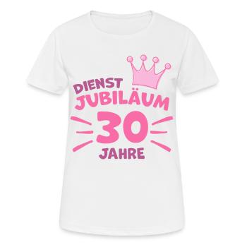 Dienstjubiläum 30 Jahre Firmenjubiläum Glückwunsch - Frauen T-Shirt atmungsaktiv - Weiß - Vorne - AI Model Female 172 dark (172cm)