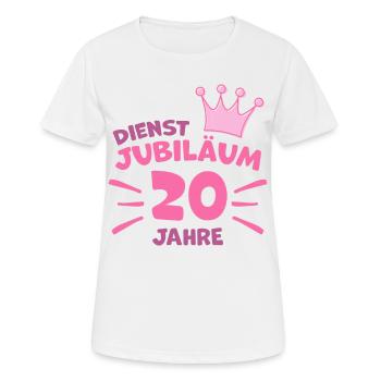 Dienstjubiläum 20 Jahre Firmenjubiläum Glückwunsch - Frauen T-Shirt atmungsaktiv - Weiß - Vorne - AI Model Female 172 dark (172cm)