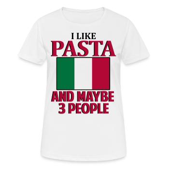 Pâtes Italie Nourriture - T-shirt respirant Femme - blanc - Devant - AI Model Female 172 dark (172cm)