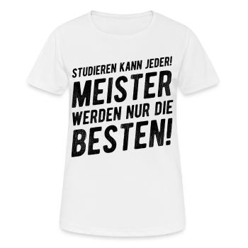 Meister Lustiger Spruch Geschenkidee - Frauen T-Shirt atmungsaktiv - Weiß - Vorne - AI Model Female 172 dark (172cm)