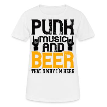 Musique punk - T-shirt respirant Femme - blanc - Devant - AI Model Female 172 dark (172cm)