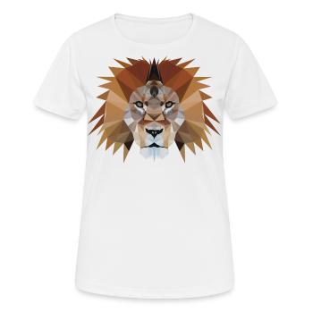 LÖWE/POLYGON - Frauen T-Shirt atmungsaktiv - Weiß - Vorne - AI Model Female 172 dark (172cm)