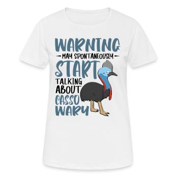 start talking about Cassowary - Frauen T-Shirt atmungsaktiv - Weiß - Vorne - AI Model Female 172 dark (172cm)