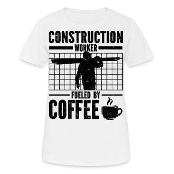 Construction worker - Women's Breathable T-Shirt - white - Front - AI Model Female 172 dark (172cm)