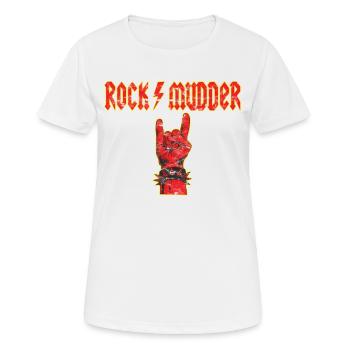 Muttertag Rockmudder Teufelsgruß - Frauen T-Shirt atmungsaktiv - Weiß - Vorne - AI Model Female 172 dark (172cm)