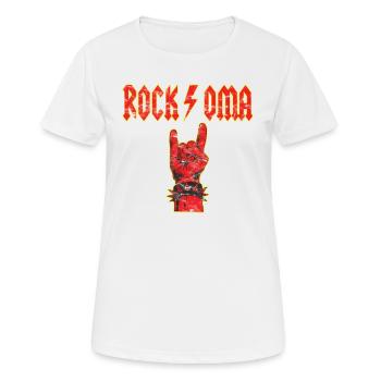 Muttertag Rockoma Teufelsgruß - Frauen T-Shirt atmungsaktiv - Weiß - Vorne - AI Model Female 172 dark (172cm)