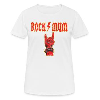 Muttertag Rockmum Teufelsgruß - Frauen T-Shirt atmungsaktiv - Weiß - Vorne - AI Model Female 172 dark (172cm)