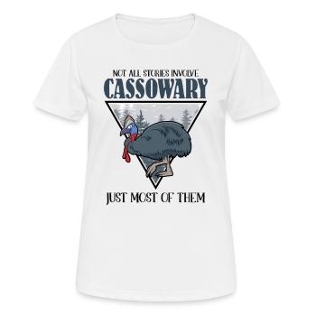 Not all stories involve Cassowary - Frauen T-Shirt atmungsaktiv - Weiß - Vorne - AI Model Female 172 dark (172cm)