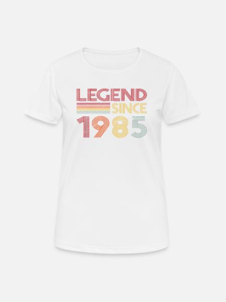 1985 Birthday Legend since Retro Vintage - Women's Breathable T-Shirt - white