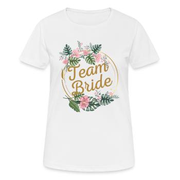Team Bride - Women's Breathable T-Shirt - white - Front - AI Model Female 172 dark (172cm)