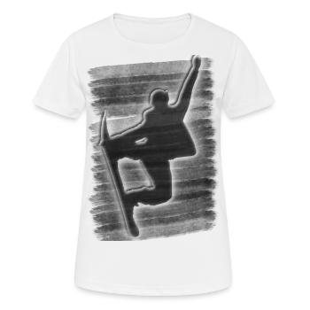 Snowboarder - Frauen T-Shirt atmungsaktiv - Weiß - Vorne - AI Model Female 172 dark (172cm)