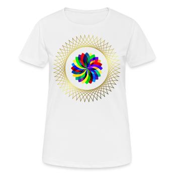Graphique - motif graphique - motif géométrique - T-shirt respirant Femme - blanc - Devant - AI Model Female 172 dark (172cm)