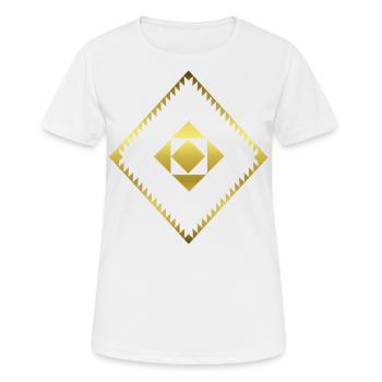 Forme géométrique - Graphique - Abstrait - Géométrie - T-shirt respirant Femme - blanc - Devant - AI Model Female 172 dark (172cm)