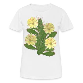 Kaktus - Kaktusblüten - Flora - Afrika - Frauen T-Shirt atmungsaktiv - Weiß - Vorne - AI Model Female 172 dark (172cm)
