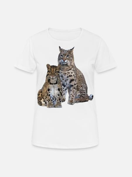 Nebelparder und Luchs - Frauen T-Shirt atmungsaktiv - Weiß