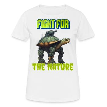 Fight for the Nature - Women's Breathable T-Shirt - white - Front - AI Model Female 172 dark (172cm)